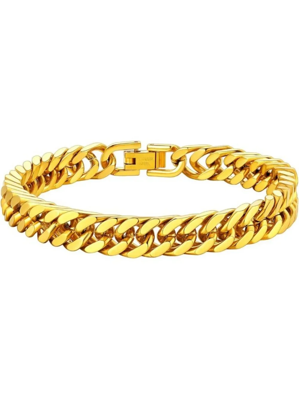 Stylish Stainless Steel Cuban Link Bracelet, Multiple Widths & Lengths